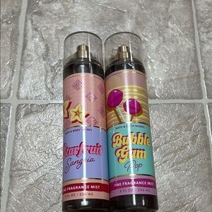 Bath & Body Works Starfruit Sangria and Bubble Gum Pop Mist Set NWT